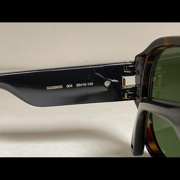 Gucci Black Brown Green 0665 Havana Sport Chunky Aviator Gg0665s Unisex Sunglass - Picture 8 of 8